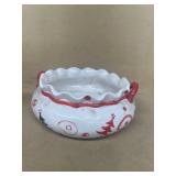Christmas porcelain candy bowl