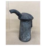 Galvanized oil can