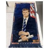 President John F. Kennedy tapestry 36' x 19'