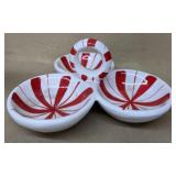 Christmas candy cane dish