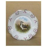 Bavarian hand-painted pheasant early plate