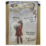 Holiday snow queen, metal sign
