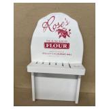 Roses, bleached, flour, utensil holder