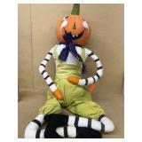 Hand-painted sitting pumpkin Halloween
