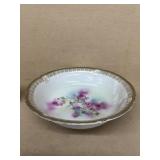 Hand-painted deep bowl with hand painted roses