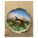 Hand-painted pheasant plate