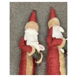 (2) Santa Claus decorative stand-up pillows