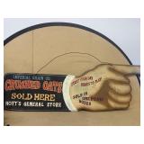 Crushed oats wooden imperial grain, Company sign