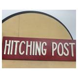 Hitching  post canvas sign