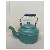 Green enamel coffee pot