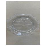 Pressed glass, give us our daily bread plate