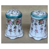 Flowers, salt, and pepper shakers