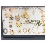 Costume jewelry brooches bracelets