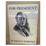 Franklin Roosevelt lithograph