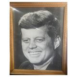 John F. Kennedy framed picture 19 1/2" x 15 1/2