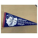 Ronald Reagan and George Bush inaugural pennant
