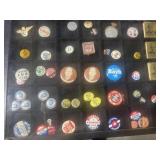 Pin backs, Rockefeller, Stevenson, Eisenhower,