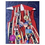 Vote political vest with Hillary Clinton c