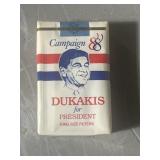 DUKAKIS for president cigarette pack