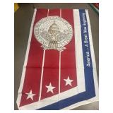Ronald Reagan, George Bush inauguration cloth