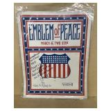 Woodrow Wilson 1914 sheet music Emblem of peace