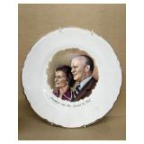 President and mrs Gerald Ford commemorative plate