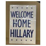 Welcome home Hillary campaign poster 96