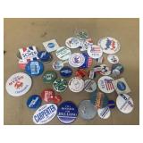 Campaign buttons, John Glen, BAYH John, HILER