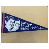 Ronald Reagan and George Bush inaugural pennant