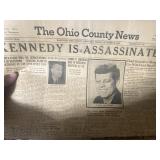 Kennedy newspapers, magazines lot