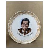 Ronald Reagan 40th president commemorative plate