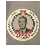 Stevenson for Democrat, large campaign button