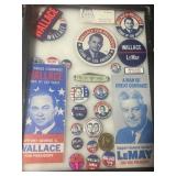 Wallace for president campaign buttons and p
