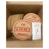 SCHENCK for Congress coasters