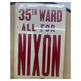 35th Ward all for Nixon poster