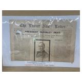 1901 President McKinley dead newspaper