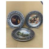 Pewter collector plates