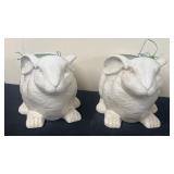 Rabbit, porcelain planters