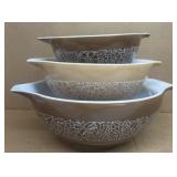 Pyrex wooden stackable set