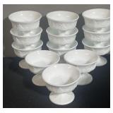 Milk, glass, sherbet, dishes, grape pattern