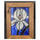Stain glass flower window