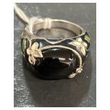 925 silver black onyx ring size 10 1/4