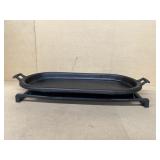 Cast-iron oval grill