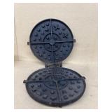 Cast-iron waffle maker