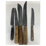 Old Hickory hammer, forged knives and other