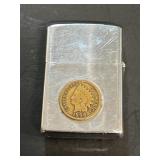 Zippo lighter with Indian head, Penny