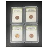 1957 1972 2009 uncirculated Lincoln pennies