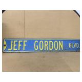 Jeff Gordon Boulevard metal sign