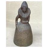Brass antique Victorian lady bell