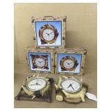 (5) battery operated antler clocks